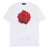 WILDSIDE YOHJI YAMAMOTO RED ROSE White T-Shirt [ WS-T31-003 ]