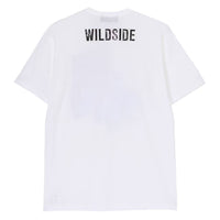 WILDSIDE YOHJI YAMAMOTO BLUE CHRYSANTHEMUM White T-Shirt [ WS-T32-003 ]