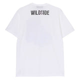 WILDSIDE YOHJI YAMAMOTO BLUE CHRYSANTHEMUM White T-Shirt [ WS-T32-003 ]