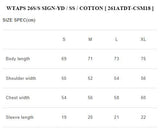 [ Pre-order ] WTAPS 26S/S SIGN-YD / SS / COTTON [ 261ATDT-CSM18 ]