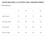 [ Pre-order ] WTAPS 26S/S CBW / LS / COTTON. TWILL [ 261CWDT-SHM01 ]