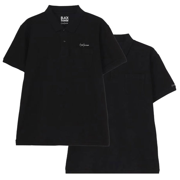 Yohji Yamamoto POUR HOMME 2PIECES PACK SIGNATURE EMBROIDERY BIG POLO SHIRTS [ HP-T44-990-1-04 ] cotwo