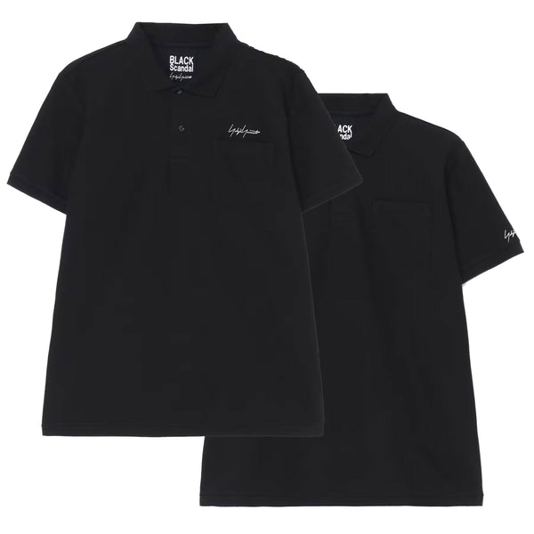 Yohji Yamamoto POUR HOMME 2PIECES PACK SIGNATURE EMBROIDERY POLO SHIRTS [ HP-T44-994-1-03 ]