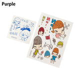 Yoshitomo Nara 奈良美智 Temporary Tattoo Sticker [ Purple ]