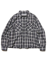 SOPHNET. 25A/W SAXONY WOOL CHECK LOGO PATCH SHIRT [ SPNT-252009 ]