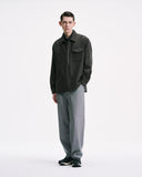 SOPHNET. 25A/W LIGHT MELTON WOOL HALF-ZIP SHIRT [ SPNT-252003 ]