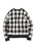uniform experiment 26A/W LINE FLANNEL CHECK PANELED CREWNECK TOP [ UE-262042 ]