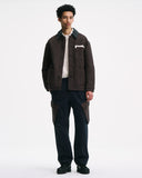 SOPHNET. 25A/W LEATHER COLLAR COVERALL / Kvadrat Sisu [ SPNT-252006 ]