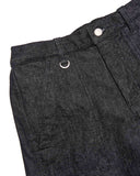 [ Pre-order ] uniform experiment 26A/W HIGH STRETCH DENIM HEM SHIRRING BAKER PANTS [ UE-262037 ]
