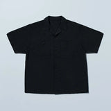 JAPAN Convenience Store Cotton-linen Open-collar Shirt