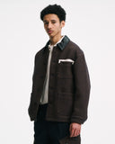 SOPHNET. 25A/W LEATHER COLLAR COVERALL / Kvadrat Sisu [ SPNT-252006 ]