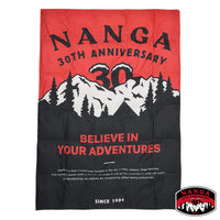 NANGA 30TH ANNIVERSARY DOWN BLANKET SINGLE [ Black x Red ]