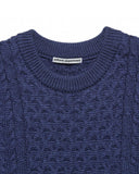 [ Pre-order ] uniform experiment 26A/W STAR PRINT CHECK PANELED CABLE KNIT [ UE-262049 ]