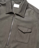 SOPHNET. 25A/W LIGHT MELTON WOOL HALF-ZIP SHIRT [ SPNT-252003 ]