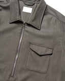 SOPHNET. 25A/W LIGHT MELTON WOOL HALF-ZIP SHIRT [ SPNT-252003 ]