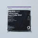 JAPAN Convenience Store Cotton Linen Open Ccollar Shirt