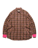 SOPHNET. 26A/W FLANNEL CHECK RIBBED SHIRT [ SPNT-262006 ]