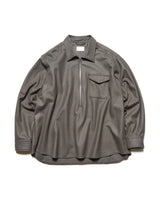 SOPHNET. 25A/W LIGHT MELTON WOOL HALF-ZIP SHIRT [ SPNT-252003 ]
