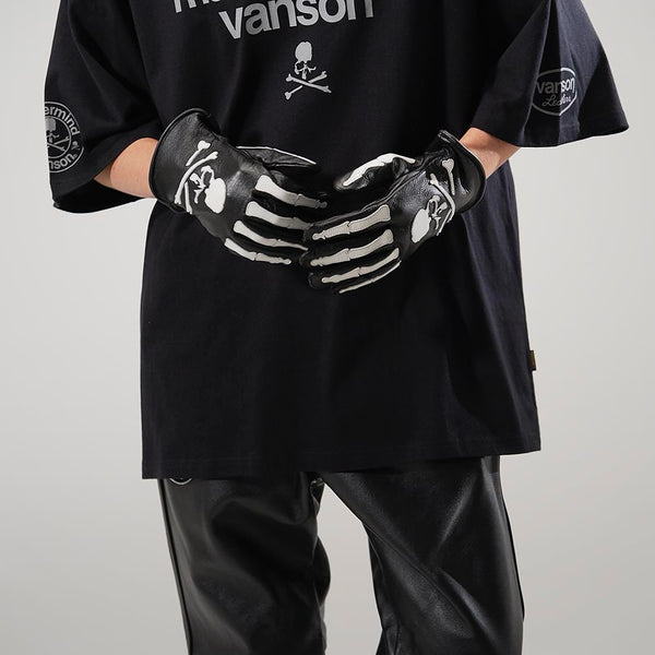 MASTERMIND WORLD x VANSON BONE GLOVES CUSTOM [ MW24C13-GL100 ]