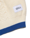 [ Pre-order ] uniform experiment 26A/W STAR PRINT CHECK PANELED CABLE KNIT [ UE-262049 ]