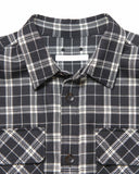 SOPHNET. 25A/W SAXONY WOOL CHECK LOGO PATCH SHIRT [ SPNT-252009 ]