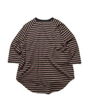 [ Pre-order ] SOPHNET. 26A/W BORDER RAGLAN 3/4 SLEEVE WIDE TEE [ SPNT-262078 ]