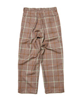 SOPHNET. 25A/W SAXONY WOOL CHECK RELAX-FIT TUCK SLACKS [ SPNT-252010 ]