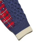 [ Pre-order ] uniform experiment 26A/W STAR PRINT CHECK PANELED CABLE KNIT [ UE-262049 ]