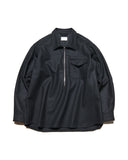 SOPHNET. 25A/W LIGHT MELTON WOOL HALF-ZIP SHIRT [ SPNT-252003 ]