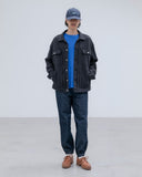 [ Pre-order ] uniform experiment 26A/W HIGH STRETCH DENIM HEM SHIRRING BAKER PANTS [ UE-262037 ]