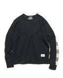 uniform experiment 26A/W LINE FLANNEL CHECK PANELED CREWNECK TOP [ UE-262042 ]