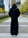 Needles For FREAK'S STORE Limited H.D.Track Pant Poly Smooth (Black×Purple)