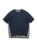 [ Pre-order ] uniform experiment 26A/W STAR PRINT CHECK PANELED WIDE TEE [ UE-262036 ]
