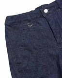 [ Pre-order ] uniform experiment 26A/W HIGH STRETCH DENIM HEM SHIRRING BAKER PANTS [ UE-262037 ]