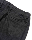 [ Pre-order ] uniform experiment 26A/W HIGH STRETCH DENIM HEM SHIRRING BAKER PANTS [ UE-262037 ]