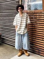 NAUTICA ( JAPAN ) Super Wide Curve Double Knee Denim Cropped Pants