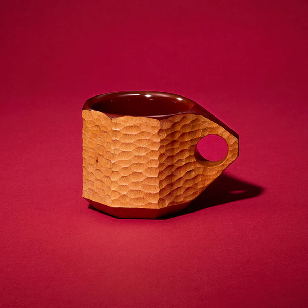 Blue Bottle Coffee x Akihiro Woodworks Jincup Urushi Hybrid Mother Azuki Red