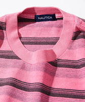 NAUTICA ( JAPAN ) Garment Pigment Dyed Hidden Logo Multi Border S/S Tee