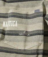 NAUTICA ( JAPAN ) Garment Pigment Dyed Hidden Logo Multi Border S/S Tee