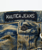 NAUTICA ( JAPAN ) Double Waist Distressed Baggy Curve Cropped Denim Pants