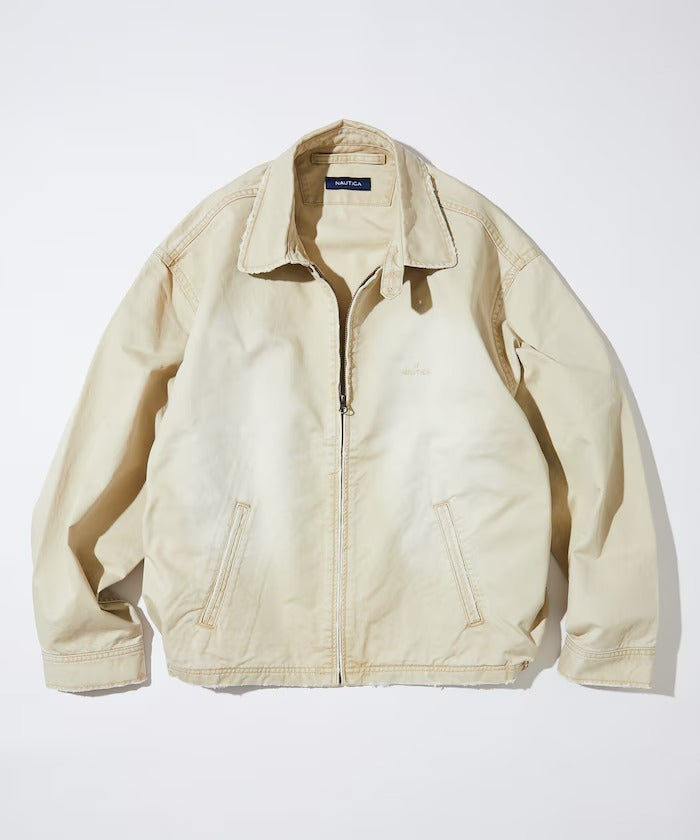 Nautica　ノーティカ　カシミア混　メルトンジャケット New Arrival】 Garments Dyed Chino Zip Blouson Color: Olive
