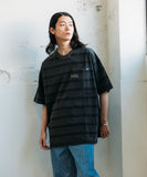 NAUTICA ( JAPAN ) Garment Pigment Dyed Hidden Logo Multi Border S/S Tee