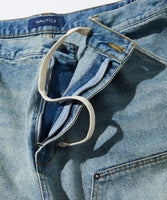 NAUTICA ( JAPAN ) Super Wide Curve Double Knee Denim Cropped Pants