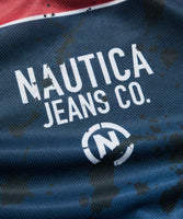 NAUTICA JEANS CO. ( JAPAN ) Mesh Print Logo T-Shirt