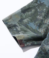 NAUTICA ( JAPAN ) Wide Silhouette Faded Aloha Print Open Collar Short Sleeve Shirt