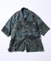 NAUTICA ( JAPAN ) Wide Silhouette Faded Aloha Print Open Collar Short Sleeve Shirt