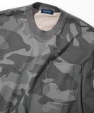 NAUTICA ( JAPAN ) Big Silhouette Hidden Logo Camouflage Pattern Crew Neck Pocket T-shirt