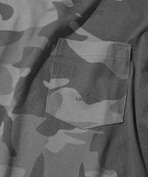 NAUTICA ( JAPAN ) Big Silhouette Hidden Logo Camouflage Pattern Crew Neck Pocket T-shirt