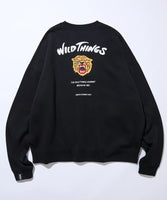 FREAK'S STORE x WILD THINGS Exclusive Tiger Motif with Embroidered Patch Crew Neck Sweatshirt