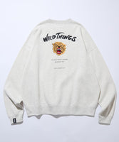 FREAK'S STORE x WILD THINGS Exclusive Tiger Motif with Embroidered Patch Crew Neck Sweatshirt